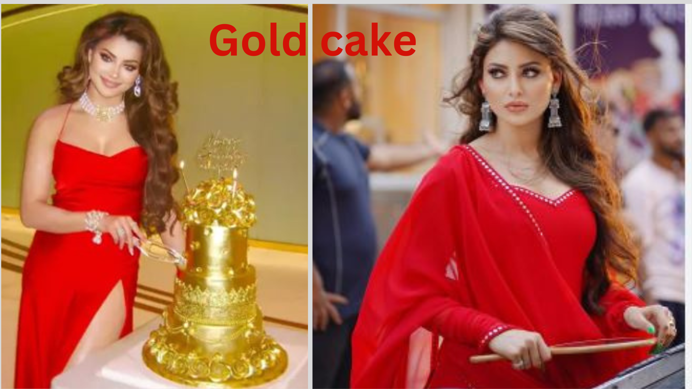 24K gold cake cute by urvashi rautela